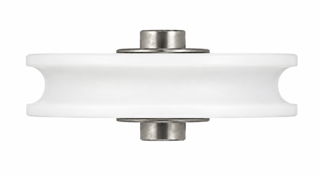3 - 4041 Acetal grooved roller - Diameter: 38mm Axle: 6.4mm