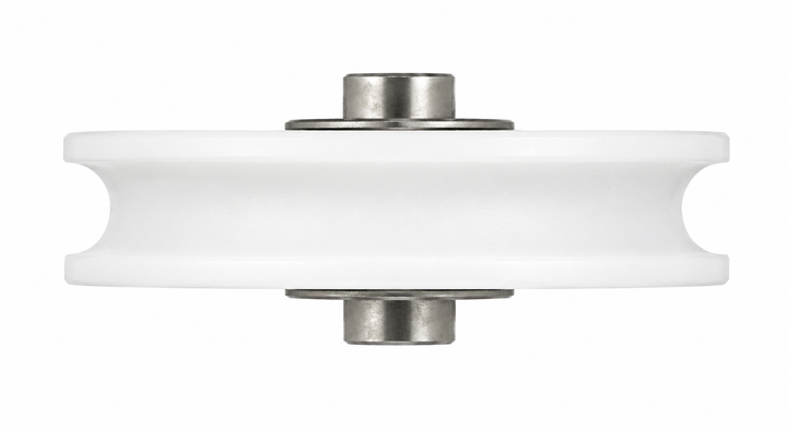 3 - 4041 Acetal grooved roller - Diameter: 38mm Axle: 6.4mm