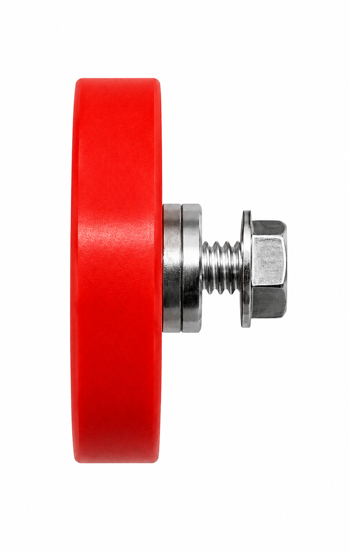 3 - 4285 28mm Diameter Acetal Roller with Threaded Hub