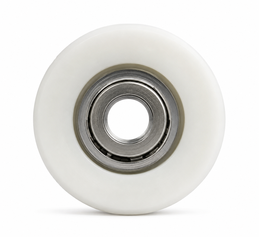 3 - 4670 Acetal Flat Roller with Bearing Diameter: 31mm Bore: 6.4mm