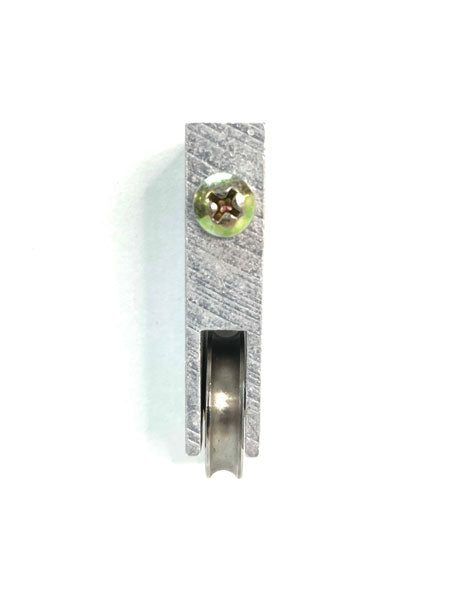 Adjustable sliding glass door carriage with roller