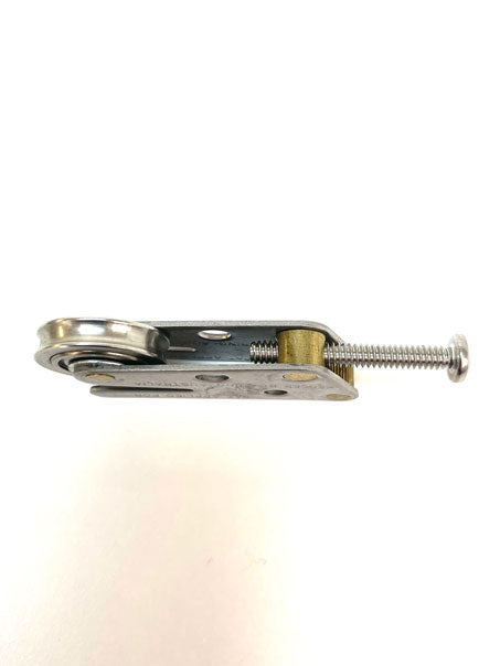 Adjustable sliding glass door carriage with roller
