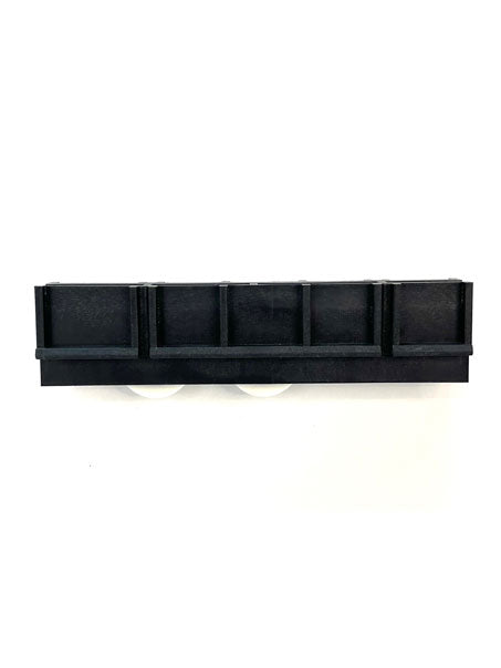 Adjustable sliding glass door carriage with roller