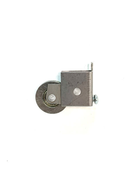 Adjustable sliding glass door carriage with roller