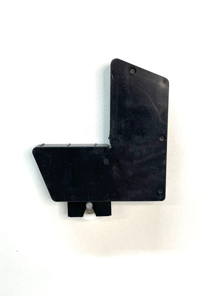 Fly screen corner stake with roller