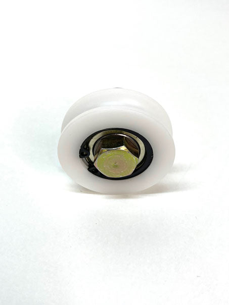 3 - 4630 Nylon acetal grooved roller with threaded axle stud