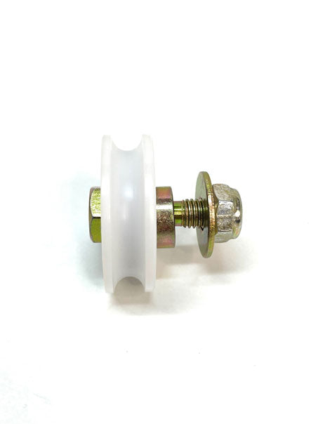 3 - 4630 Nylon acetal grooved roller with threaded axle stud