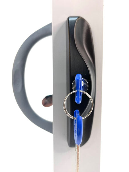 4 - 8640 Lockable sliding glass door lock - suits Dowell &amp; others